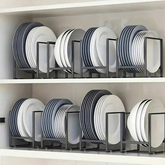 Drawer-Type Dish Rack Shelf for Kitchen Cabinet - Plate and Bowl Storage, Inner Drying Rack