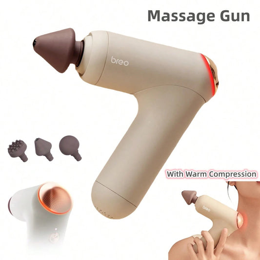 Breo No.7 Lucky Massage Gun: 10mm Depth, 45°C Warm Compression, 2 Modes, 3 Speeds - Ideal Gifts