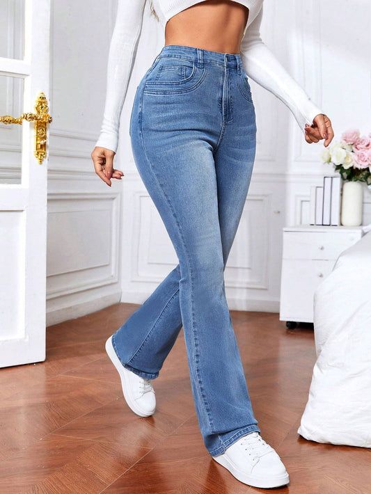 Flared Jeans for Tall Women with Slim Fit