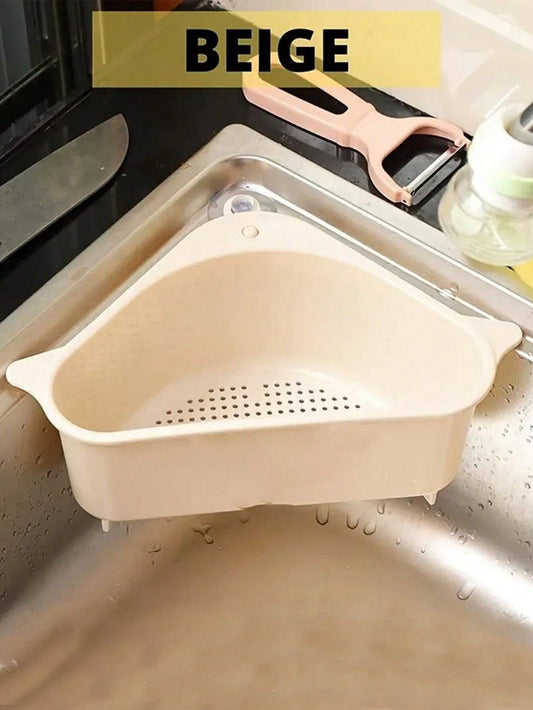 Plastic Sink Drain Storage Rack - Grey Kitchen Caddy Organizer