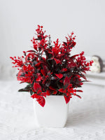 Artificial Potted Plant: Modern Mini Plastic Plant in Small Pot for Home Decoration