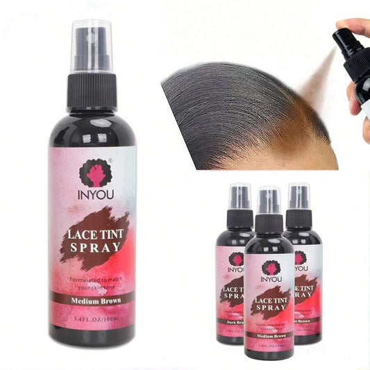 Lace Tint Spray: Waterproof Melting Mousse Concealer for Lace Closure Front Wigs, Toupees, and Edge Control.