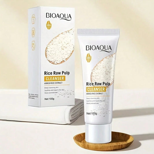 Moisturizing Rice Cleansing Foam  100g Brightens, Hydrates, Controls Oil, Deep Cleansing for Daily Skincare