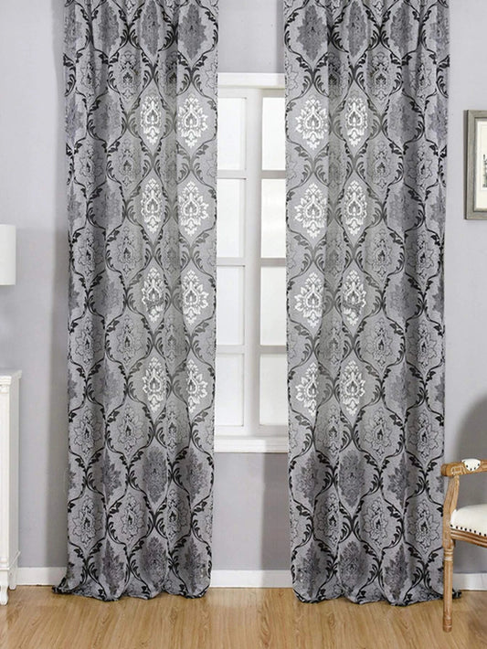 Single Panel Curtain with Scroll Pattern