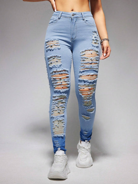 Skinny Jeans with Rips for Women
