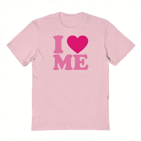 Almost There "I Love Me" Graphic Light Pink Unisex Cotton Short-Sleeve T-Shirt