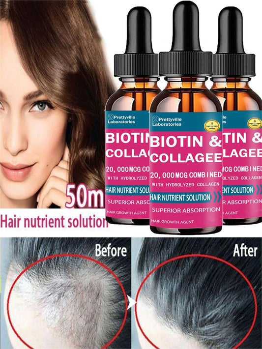 Hair Nutrient Solution with Biotin & Collagen - Hair Treatment for Both Men and Women.