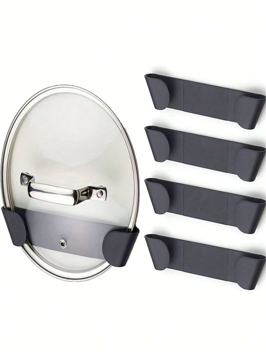 Wall-Mounted Pot Lid Holder Set - Kitchen Pot Cover Storage Box