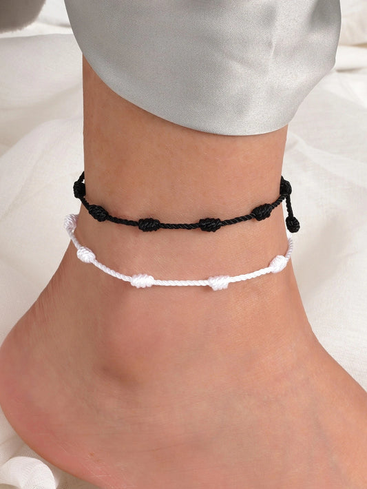 Set of 2 Simple String Anklets