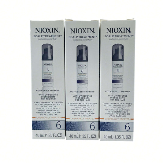 Set of 3 Nioxin Scalp Treatment for Chemically Treated Hair - 1.35 OZ Each