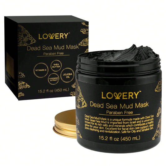 Lovery Dead Sea Mud Mask with Lavender Extract, Shea Butter, Jojoba Oil, and Vitamin E