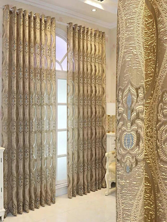 Single Panel Curtain with Flower Design