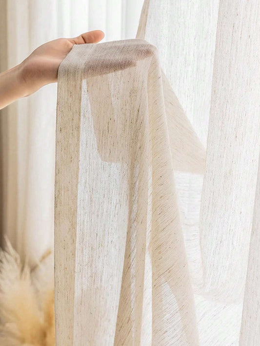 Japanese Style Linen Sheer Window Screen: Dustproof for Living Room, Bedroom, Balcony