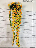 Artificial Sunflower Garland: ABS Flower Vine for Wedding and Home Decoration