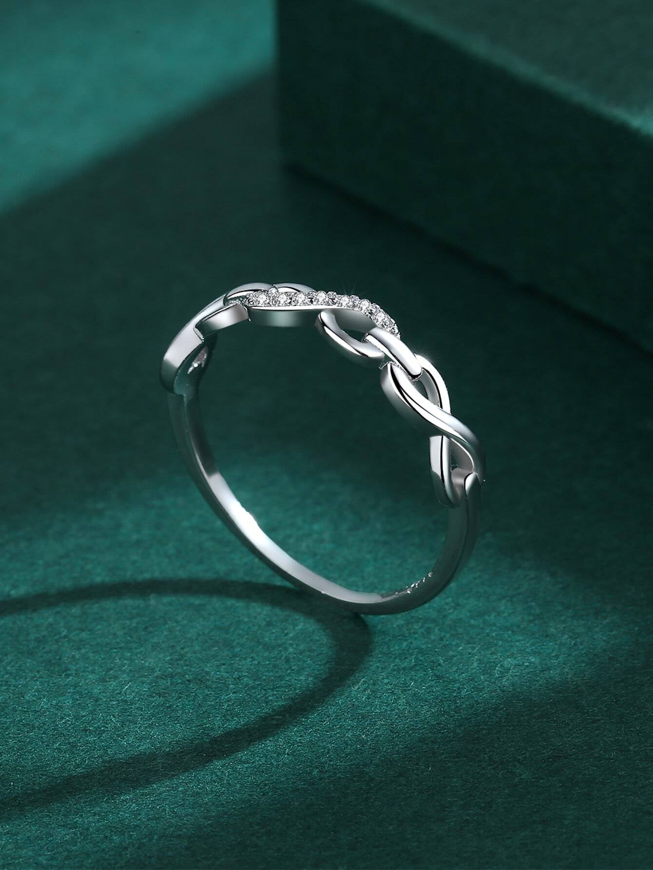 925 Sterling Silver Ring with Uncommon Geometric Design - Intended for Both Finger and Pinky, Designed for Women.