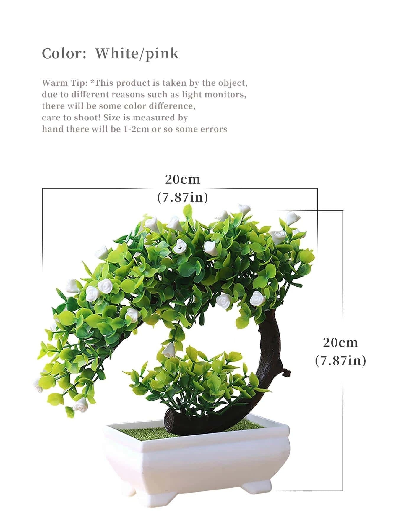 Artificial Potted Plant: Modern Mini Plastic Plant in Small Pot for Home Decoration