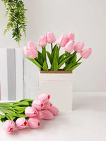 Set of 6 Artificial Tulips, Fake Flowers for Wedding and Home Decor
