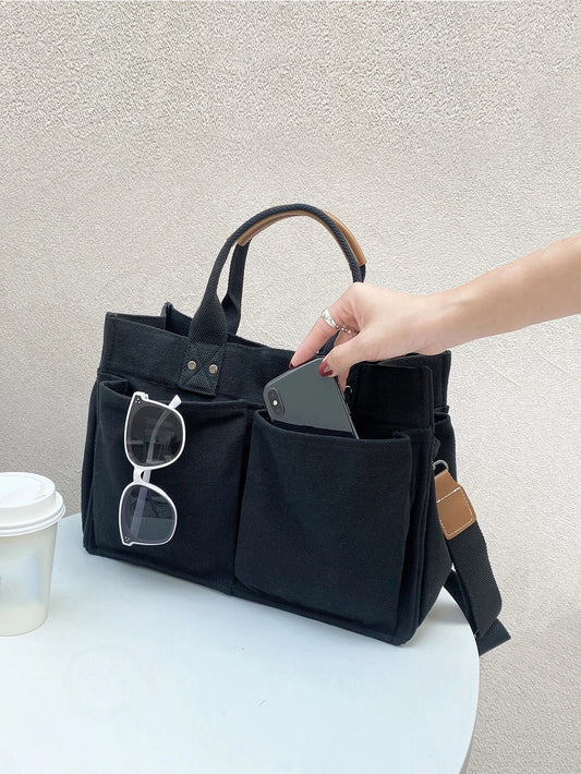 Fashionable Large Capacity Multifunctional Bag: Simple Design with Multiple Pockets