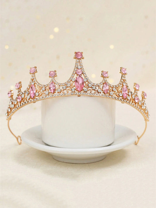 Rhinestone Bridal Wedding Crown Headband for Ladies, Ideal as Birthday Decoration Gift