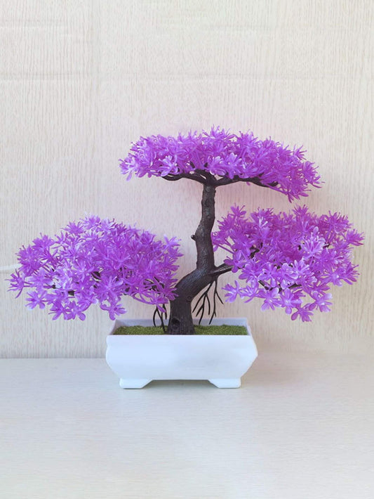 One Artificial Bonsai Plant for Table Decoration, Available in Pine (Tree with Three Forks), Four-Sphere Pine, Sunflower, or Potted Plant