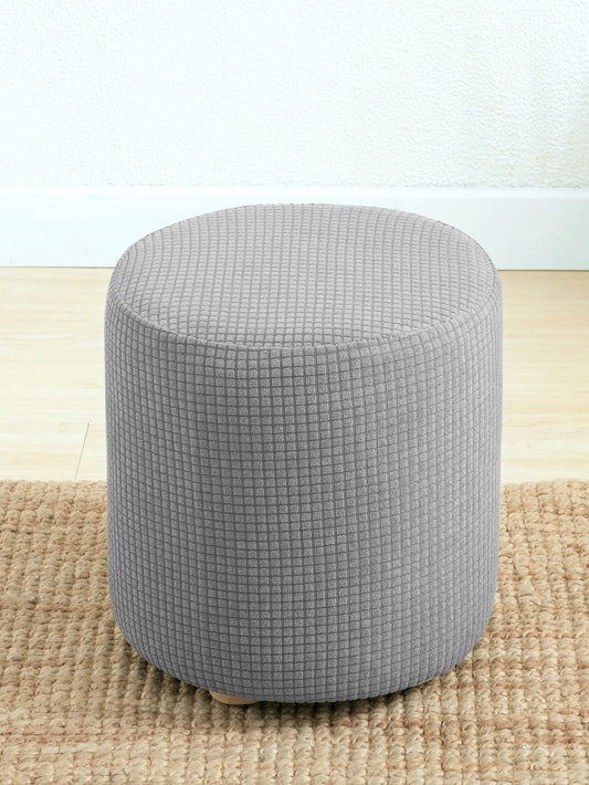 Dark Solid Color Stool Slipcover, Polyester Stretch Chair Cover for Home