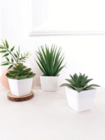 Realistic Artificial Mini Succulent Plant Set: Perfect for Office, Home, and Desktop Decoration